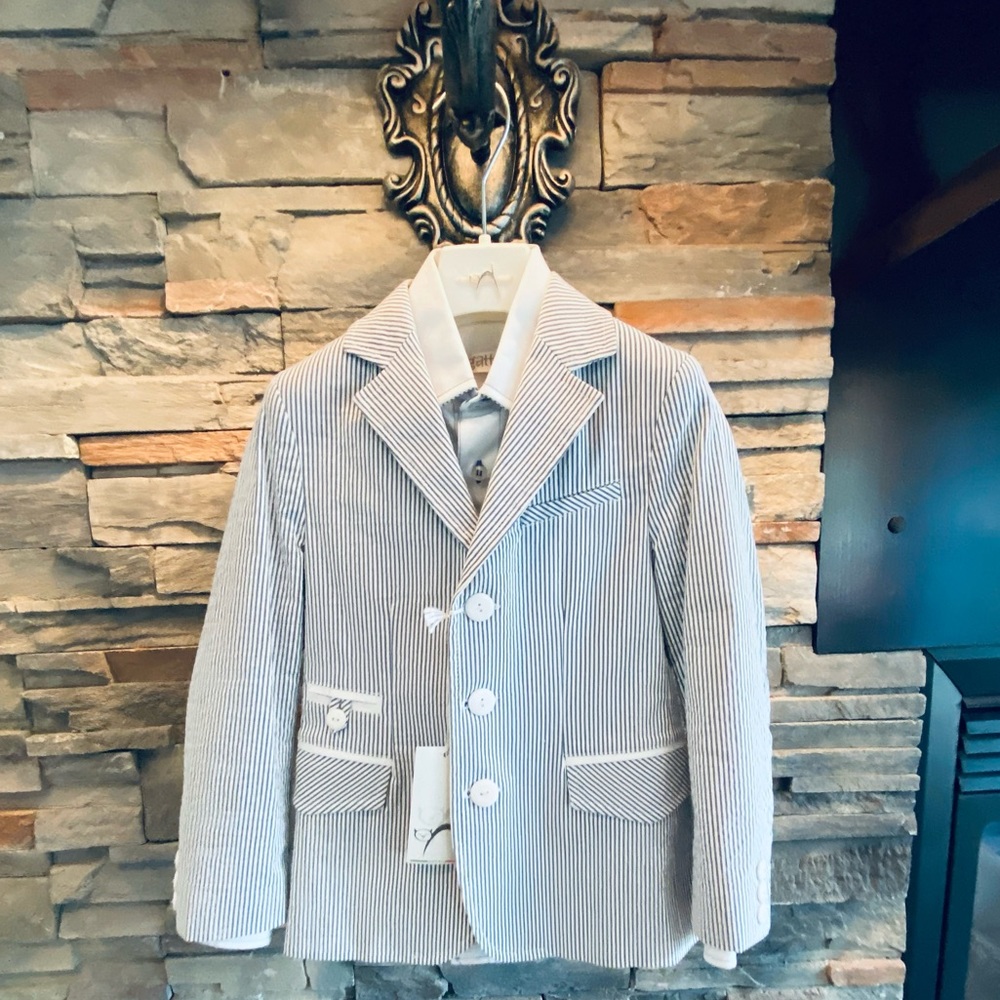 Gattimatti White and Blue Suit - Wedding/Baptism